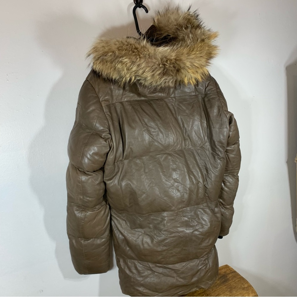 Bod and christenson unisex winter parka leather jacket - Picture 8 of 13